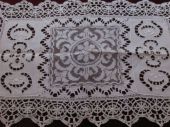 Antique pillow cover,ecru linen baptist , Richelieu embroidery