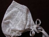 antique infant bonnet