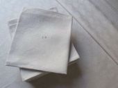  Formal damask tablecloth, 12 napkins, monogram: jd