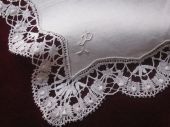 Vintage hanky, monogram: P