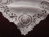 Duchesse de Bruges lace hanky monogram Jeanne