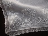 whitework embroidery lawn handkerchief