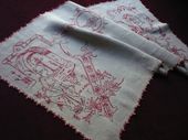 Vintage Alsatian table runner