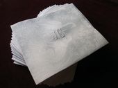 18 antique linen damask napkins, Monogram: JC