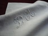 Embroidered French pillow sham