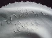 Vintage infant pillow sham, Monogram: BEBE