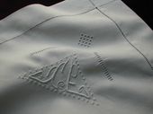 Pair antique French linen shams