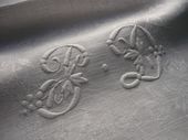 Large damask napkins, monogram: PD