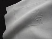 Linen embroidered infant sham