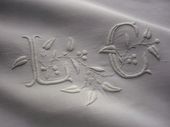 Stunning pair of pillow sham, monogram:LC