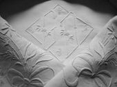 monogra GD antique linen sheet