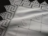 large linen pillow shams, monogram: cl