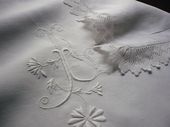 romantic french pillow sham, monogram: L