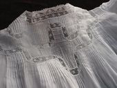 French baby vintage  baptism gown
