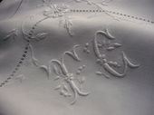 Antique pollow sham, monogram:tc