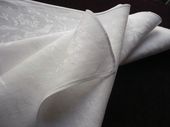 12 linen damask napkins from France