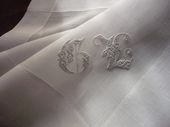 finest men's pocket square monogram GL
