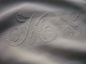Embroidered pillow sham, monogram: MG