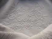 finest linen and cotton bed set monogrammed JC