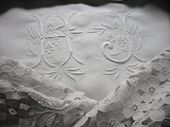 luxury linen sheets cutwork embroidery
