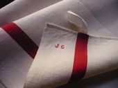 French kitchen towels, country style, monogram: JG