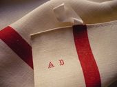 Red stripped French kitchen towels