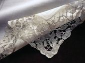 Bruges lace bridal handkerchief
