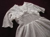 antique child's dress white silk tulle
