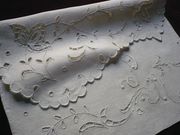 embroidered antique linen nightgown case