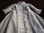 antique cotton pique Christening gown