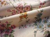 vintage floral print French fabric