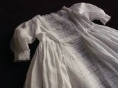 19th century embroidered christening gown