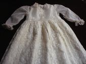vintage embroidered tulle Christening gown