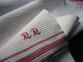 vintage hand towels monogram DD