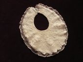 antique lace baby bib