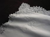 antique embroidered euro shams mono TL