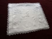 antique linen embroidered lingerie envelope monogram MB