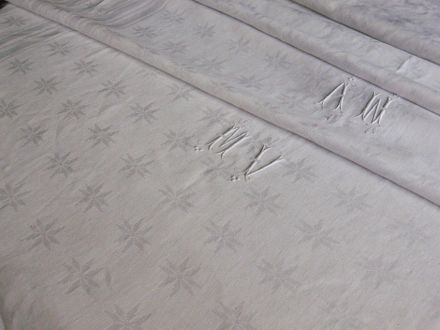 Vintage damask tablecloth
