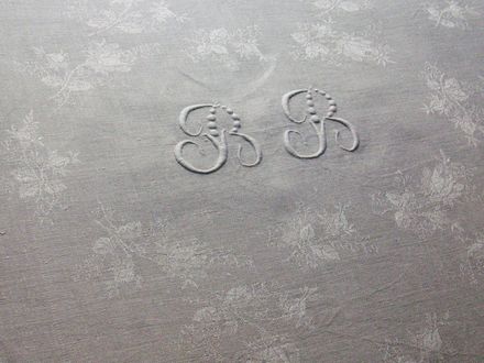 Vintage damask tablecloth