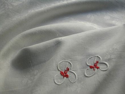 Vintage damask tablecloth