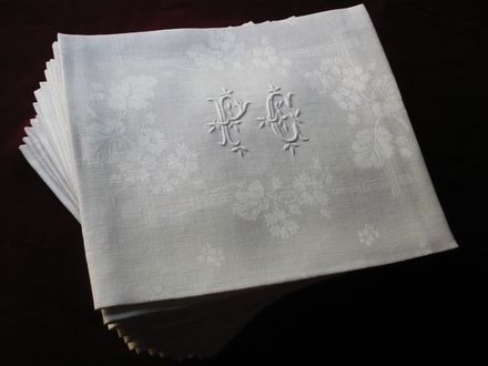 Vintage damask napkins