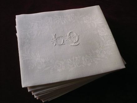 Vintage damask napkins
