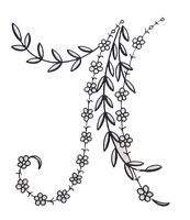 Floral monogram N