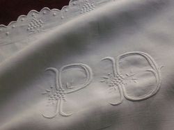luxury embroidered linen pillow sham