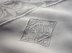 quality linen pillowcases monogram DM