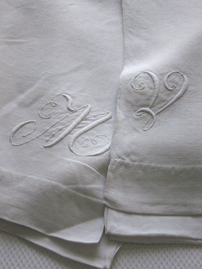 Antique linen sheet, origin: French