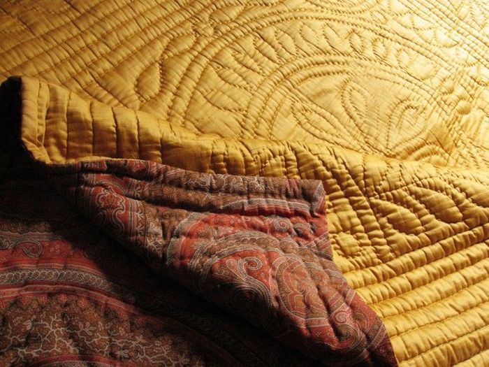 Matelasse paisley shawl bedcover,  Date: 1850
