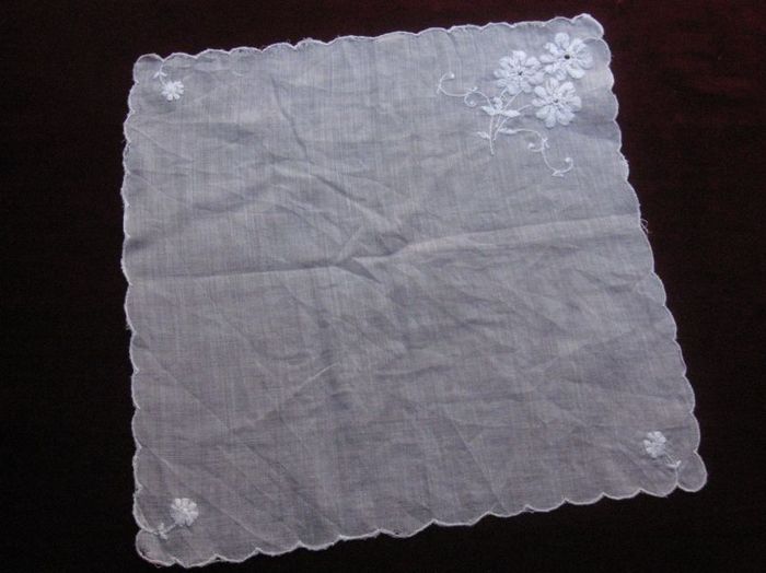 Vintage  French hanky , 1911