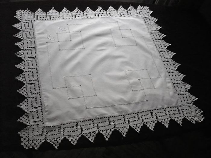 large linen pillow shams, monogram: cl