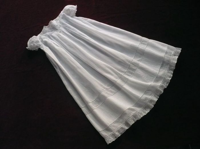 French baby vintage  baptism gown